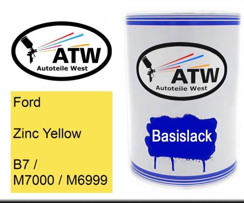 Ford, Zinc Yellow, B7 / M7000 / M6999: 500ml Lackdose, von ATW Autoteile West.